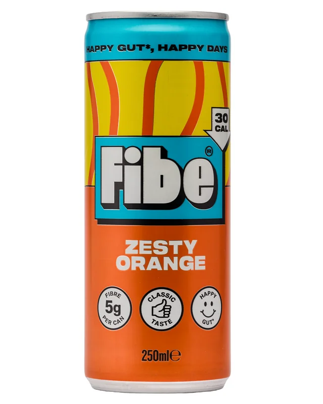 Fibre drink can pack shot on white